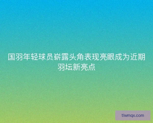 国羽年轻球员崭露头角表现亮眼成为近期羽坛新亮点